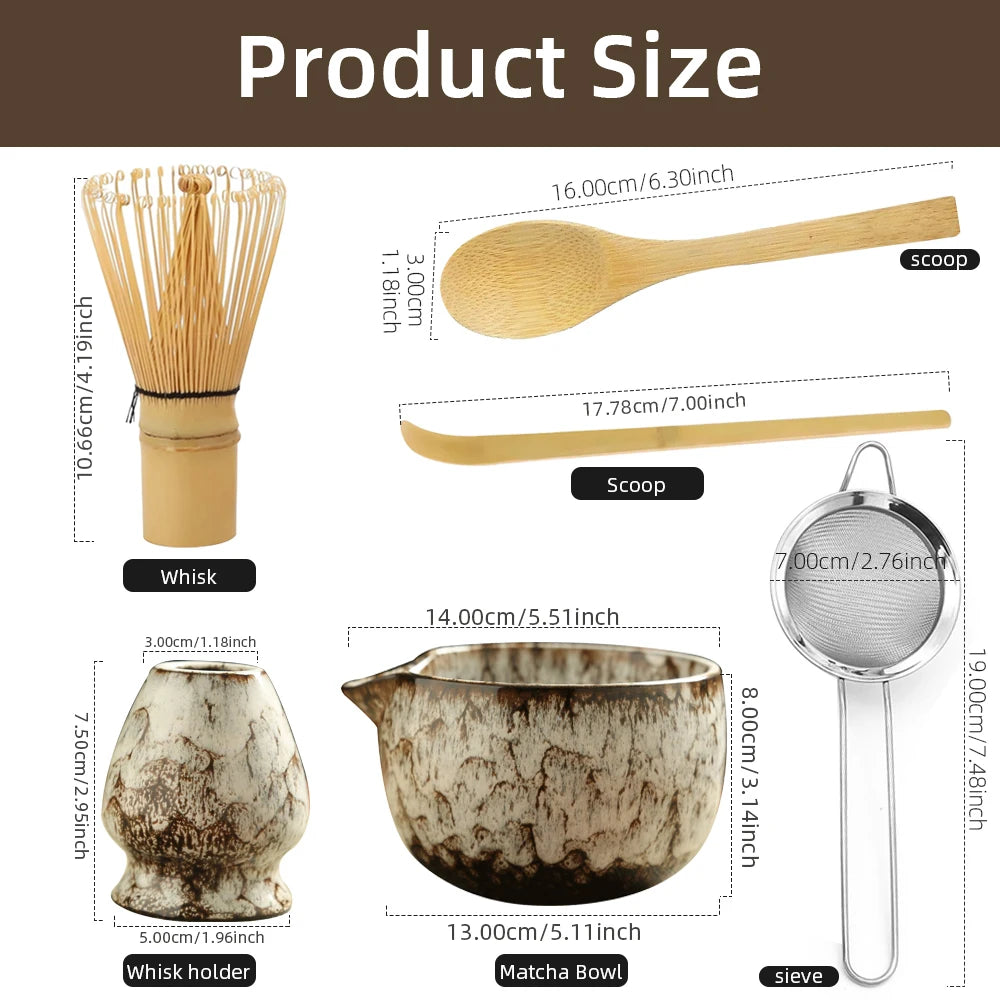 Japanisches Matcha Tee-Set – 6-teiliges Bambus-Set für dein tägliches Ritual