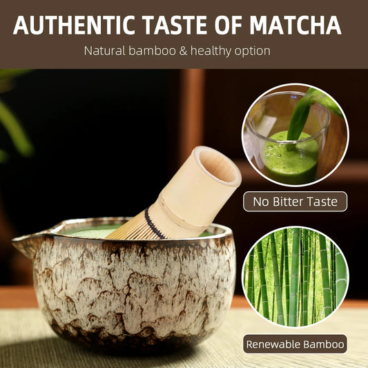 Japanisches Matcha Tee-Set – 6-teiliges Bambus-Set für dein tägliches Ritual